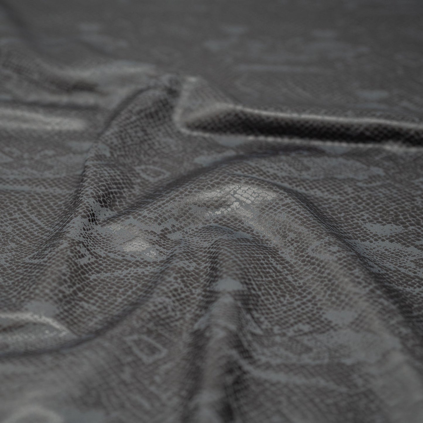 Medusa Snake Skin Foil Printed Spandex Fabric | Blue Moon Fabrics