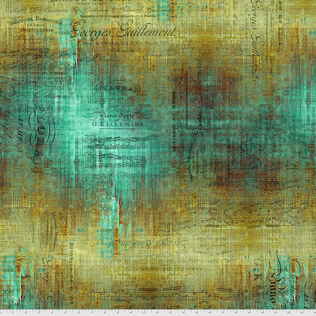 Patina Piano Sorte Abandoned 44"/45" Cotton Fabric Per Yard