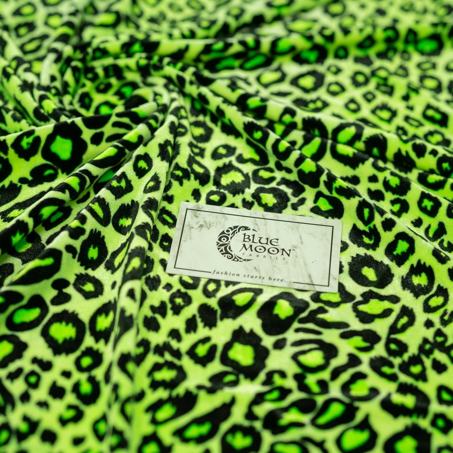 Pug Leopard Primo Stretch Velvet Fabric | Blue Moon Fabrics