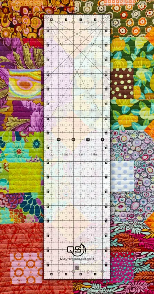 Quilters Select Non-Slip Crystal Clear Ruler 4.5���x18���