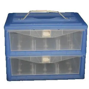 RNK 2 Drawer - 30 Cone storage box with handle ��� Blue