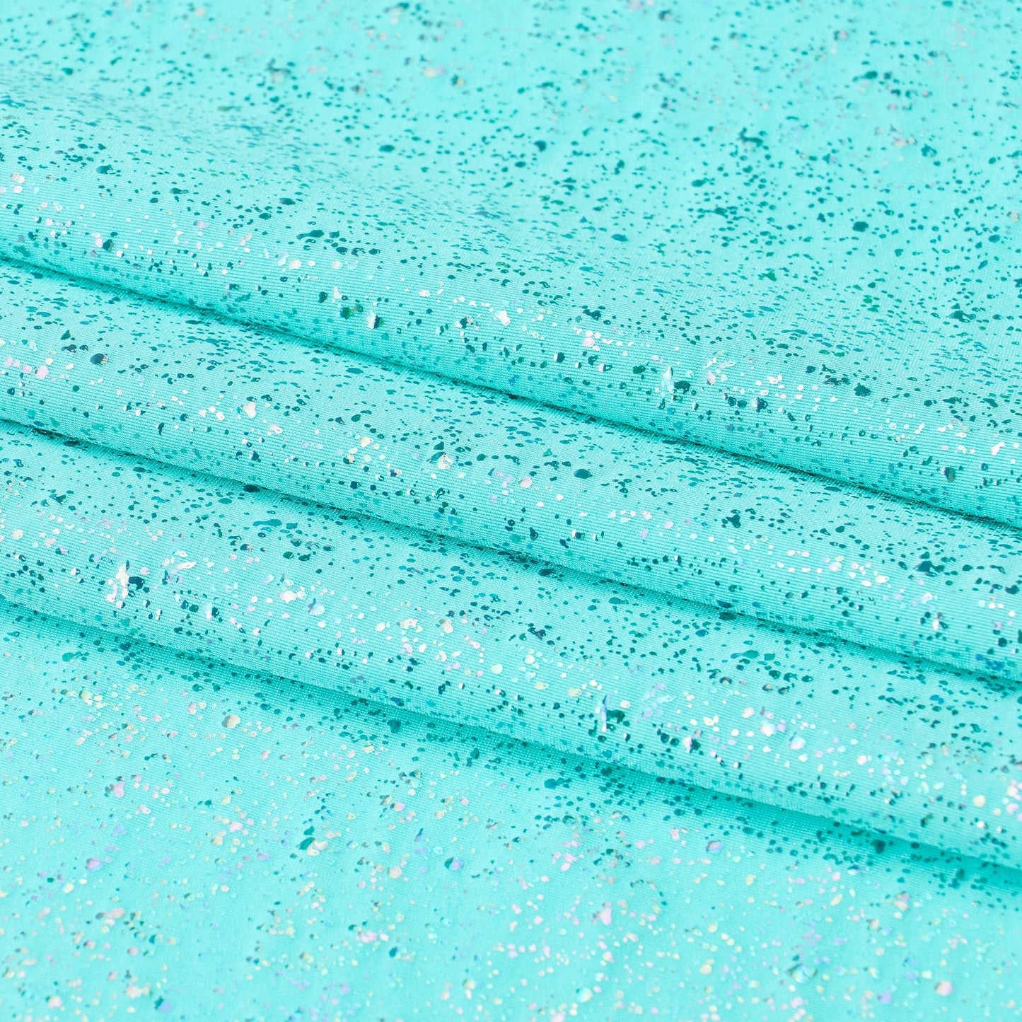 Robins Egg Speckle Spandex Fabric | Blue Moon Fabrics