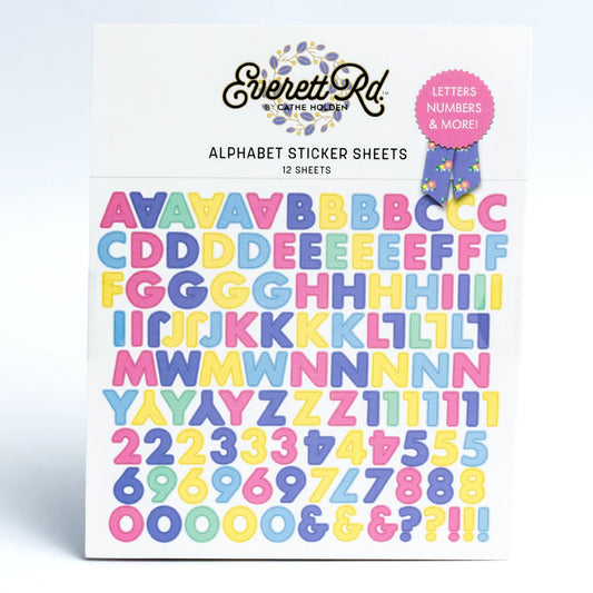 Pastel Letter Stickers Everett Rd. by Cathe Holden