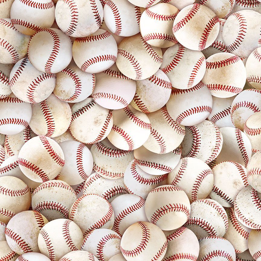 Packed Baseball Ball Fitness Fanatic 44"/45" Fabric Per Yard