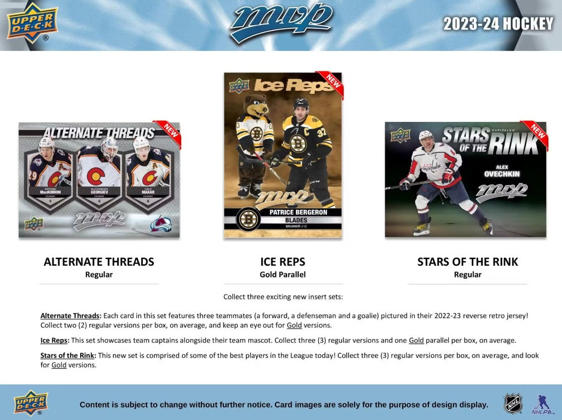 2023/24 Upper Deck MVP Hockey Hobby Box