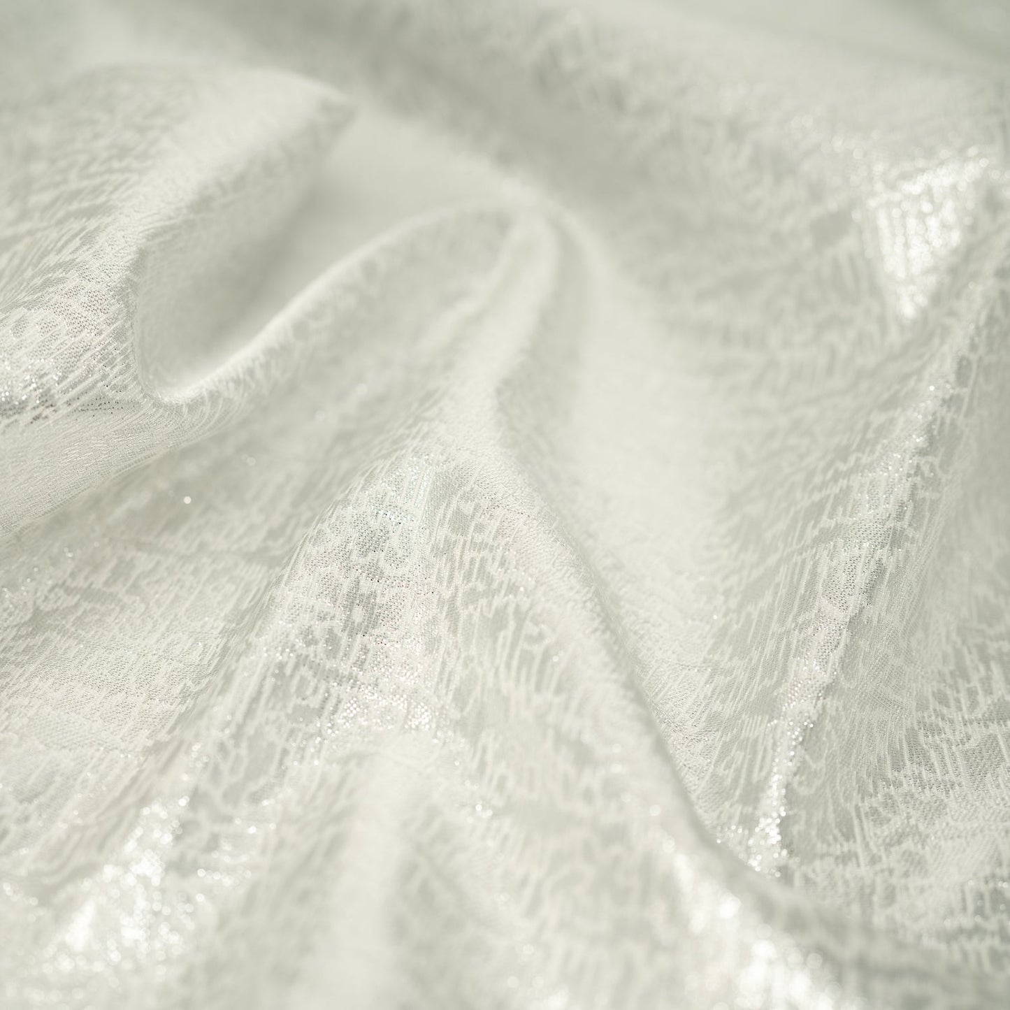 Snow Storm Metallic Brocade Fabric | Blue Moon Fabrics