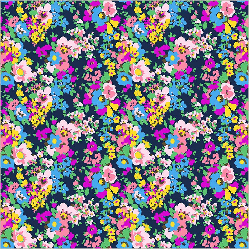 Sweet Talk Leann Midnight Cotton 44/45 Fabric Per Yard