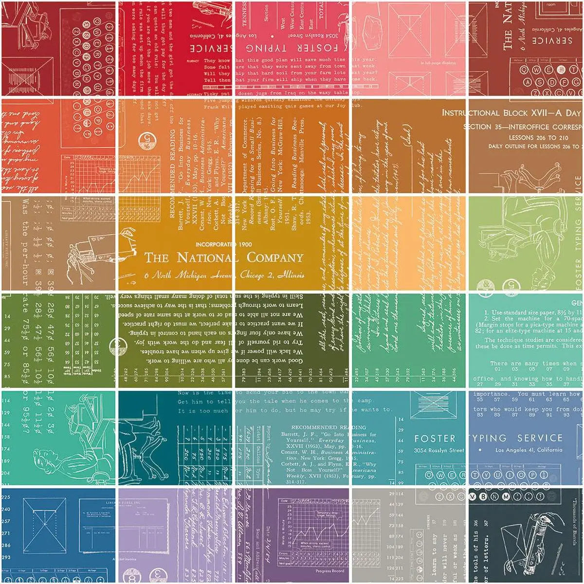 TYPE/ography Fat Quarter Bundle A