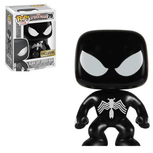 POP! Marvel Black Suit Spider-Man Exclusive Vinyl Bobble Head #79