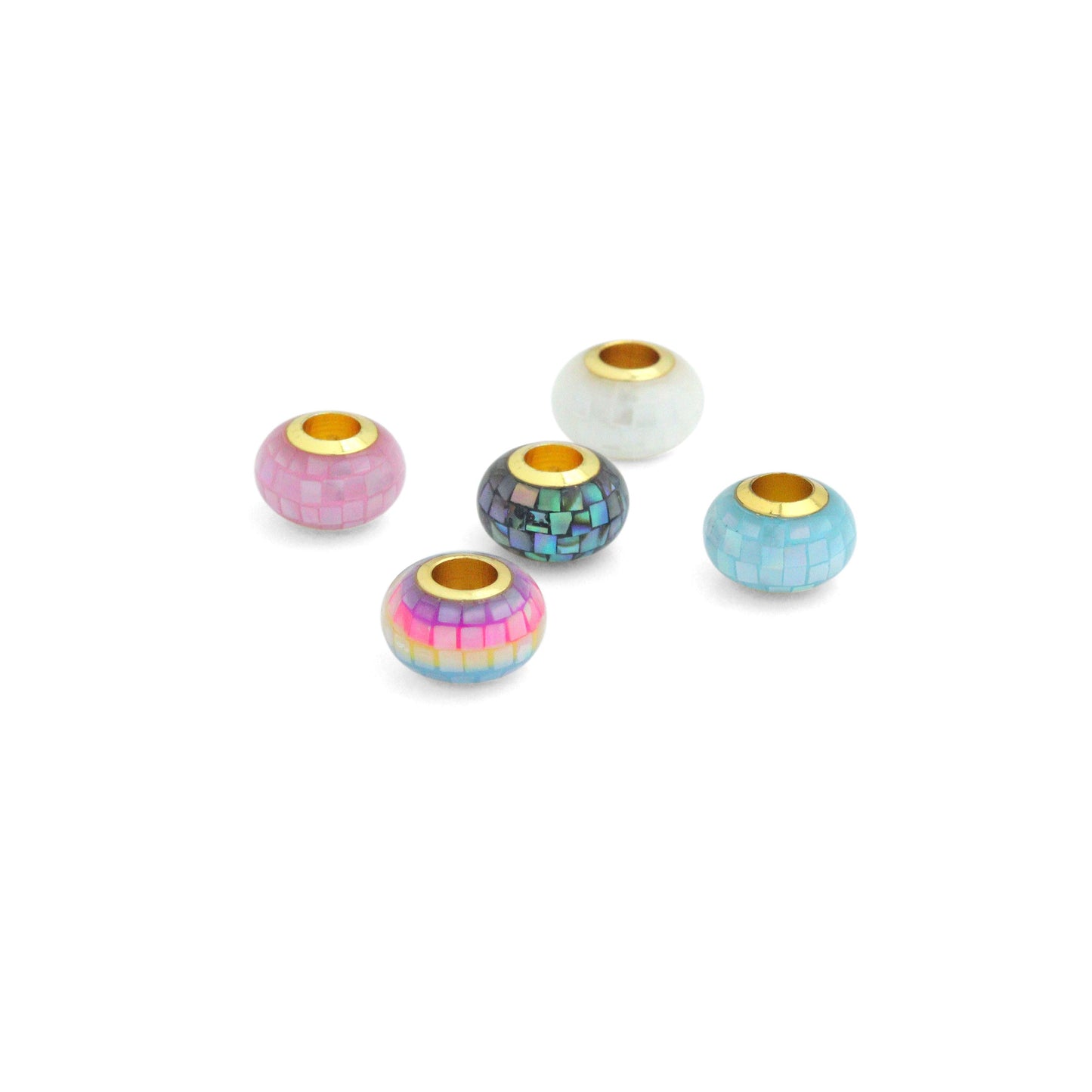 Natural Mother of Pearl Abalone Oval Shape Spacer Beads, Sku#WL22