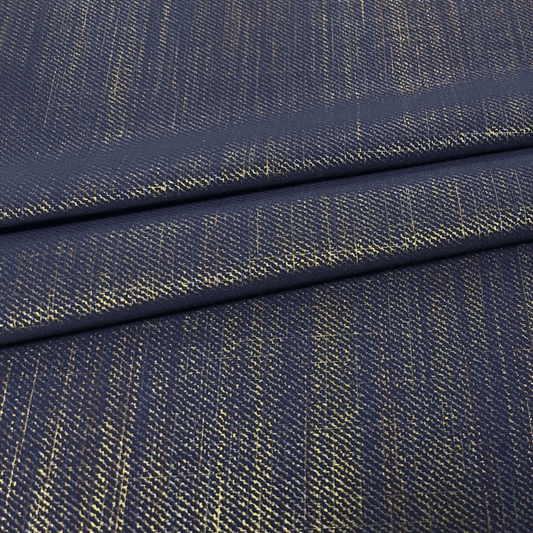 Denim Dream Rainbow Foiled Spandex Fabric | Blue Moon Fabric