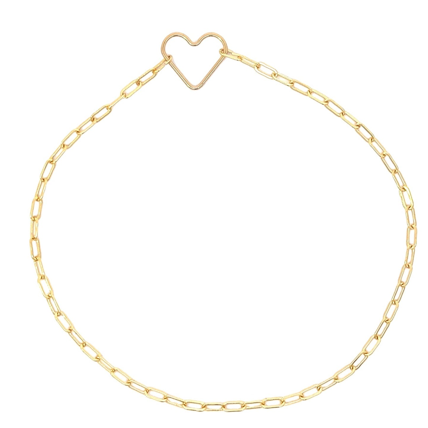 Heart Jump Ring for Permanent Jewelry, Gold-Filled