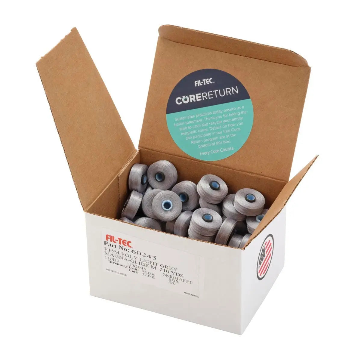 Light Grey Magna-Glide Classic #60 Bobbins (Case of 72)
