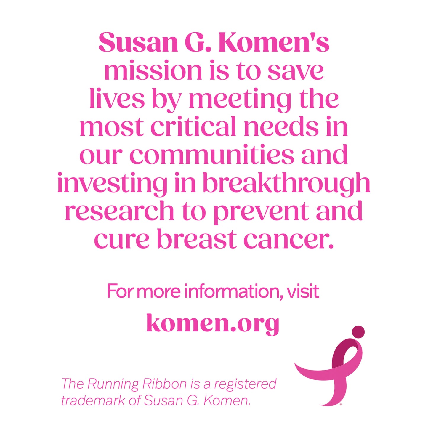 Susan G. Komen Breast Cancer Awareness Pink Letter Beads DIY Bracelet Kit
